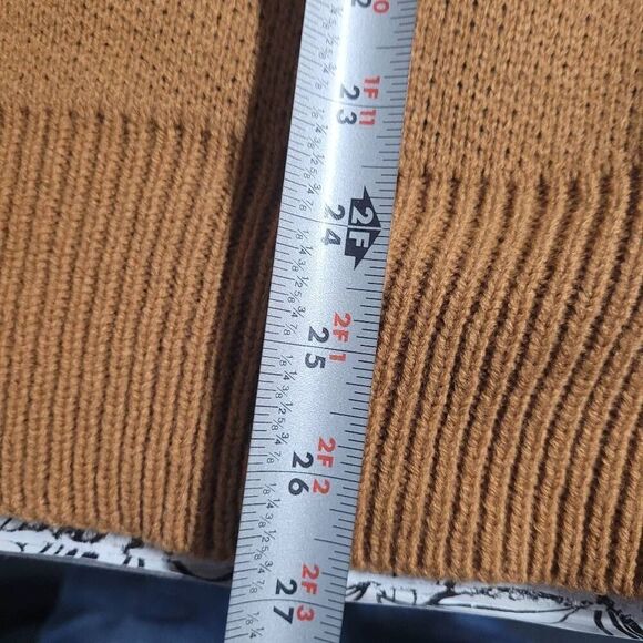 Cheetah print women’s large knit pullover sweater yellow brown - Picture 6 of 6